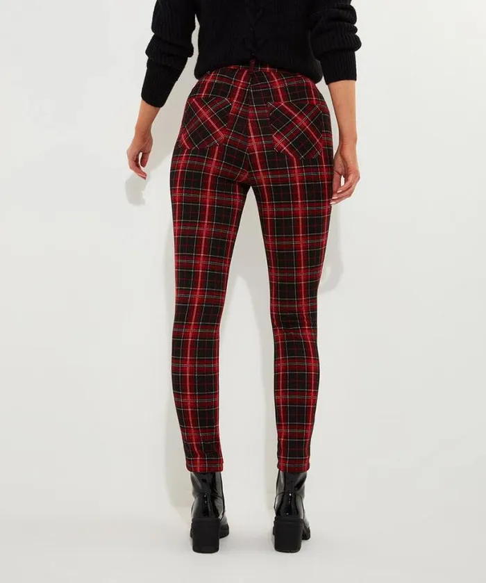 Joe Browns Jeans and Trousers Women Rocker Check Trousers Red Joe Browns Jeans and Trousers Women Rocker Check Trousers Red