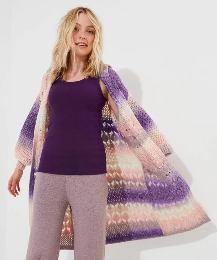 Joe Browns Knitwear and Cardigans Women Sloe Joes Ombre Cosy Longline Cardigan Multi