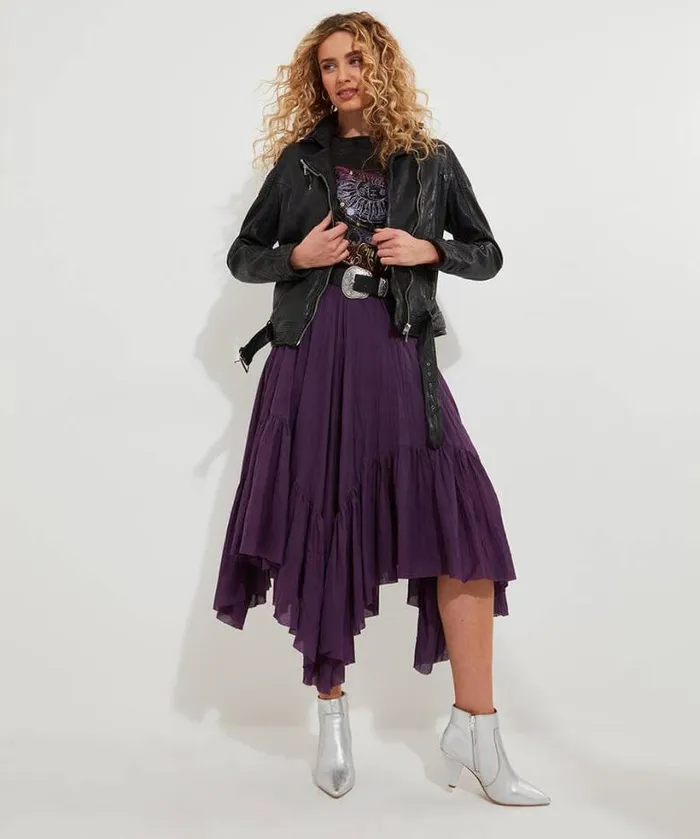 Joe Browns Skirts Women Wild And Free Layered Skirt Purple