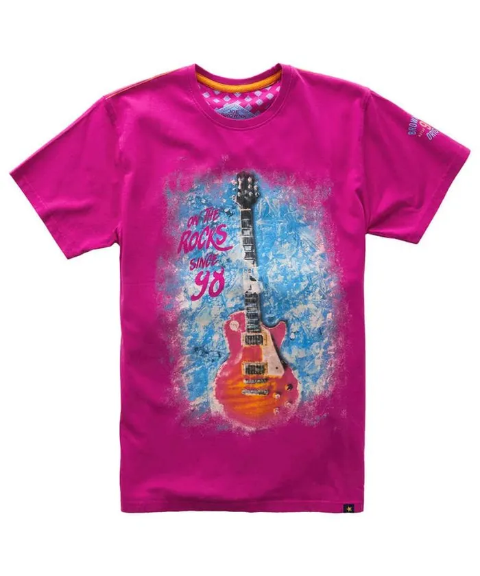 Joe Browns TShirts and Tops Men Ice Guitar Tee Pink Joe Browns TShirts and Tops Men Ice Guitar Tee Pink