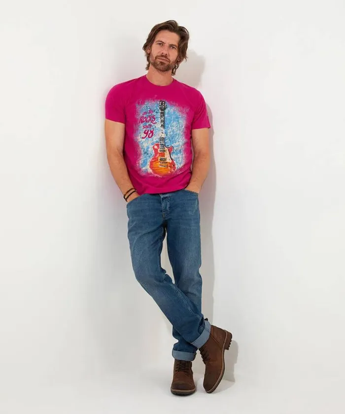 Joe Browns TShirts and Tops Men Ice Guitar Tee Pink Joe Browns TShirts and Tops Men Ice Guitar Tee Pink