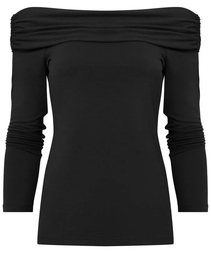Joe Browns Tops Tunics and Blouses Women Bardot Jersey Top Black Joe Browns Tops Tunics and Blouses Women Bardot Jersey Top Black