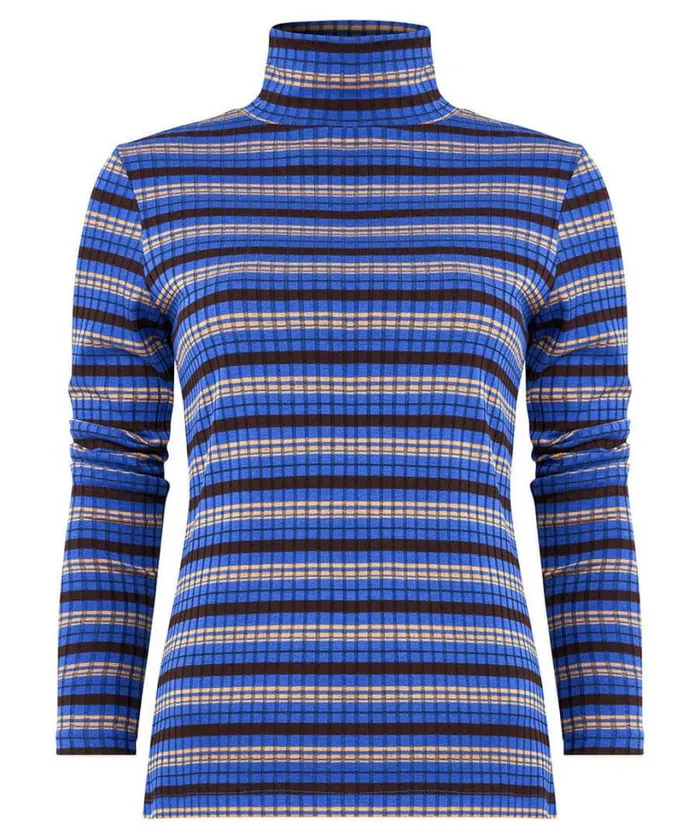 Joe Browns Tops Tunics and Blouses Women Darcie Striped Roll Neck Top Blue Joe Browns Tops Tunics and Blouses Women Darcie Striped Roll Neck Top Blue