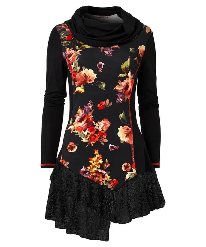 Joe Browns Tops Tunics and Blouses Women Lovely Lace Trim Jersey Tunic Black Joe Browns Tops Tunics and Blouses Women Lovely Lace Trim Jersey Tunic Black