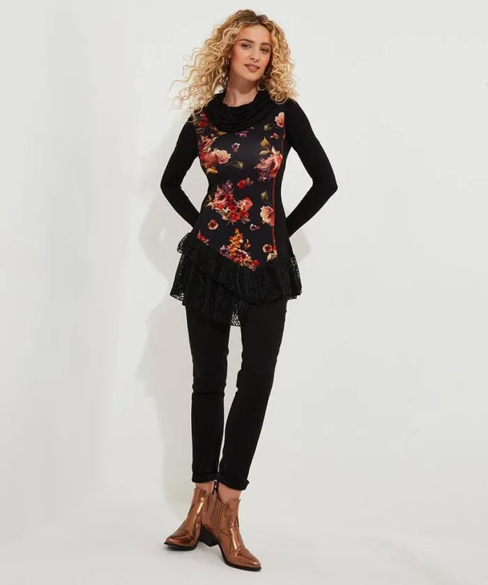 Joe Browns Tops Tunics and Blouses Women Lovely Lace Trim Jersey Tunic Black Joe Browns Tops Tunics and Blouses Women Lovely Lace Trim Jersey Tunic Black