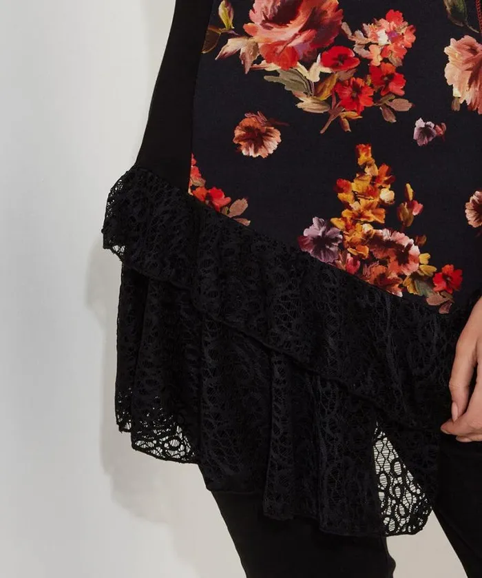 Joe Browns Tops Tunics and Blouses Women Lovely Lace Trim Jersey Tunic Black Joe Browns Tops Tunics and Blouses Women Lovely Lace Trim Jersey Tunic Black