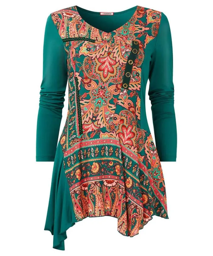 Joe Browns Tops Tunics and Blouses Women Statement Printed Jersey Tunic Green Joe Browns Tops Tunics and Blouses Women Statement Printed Jersey Tunic Green
