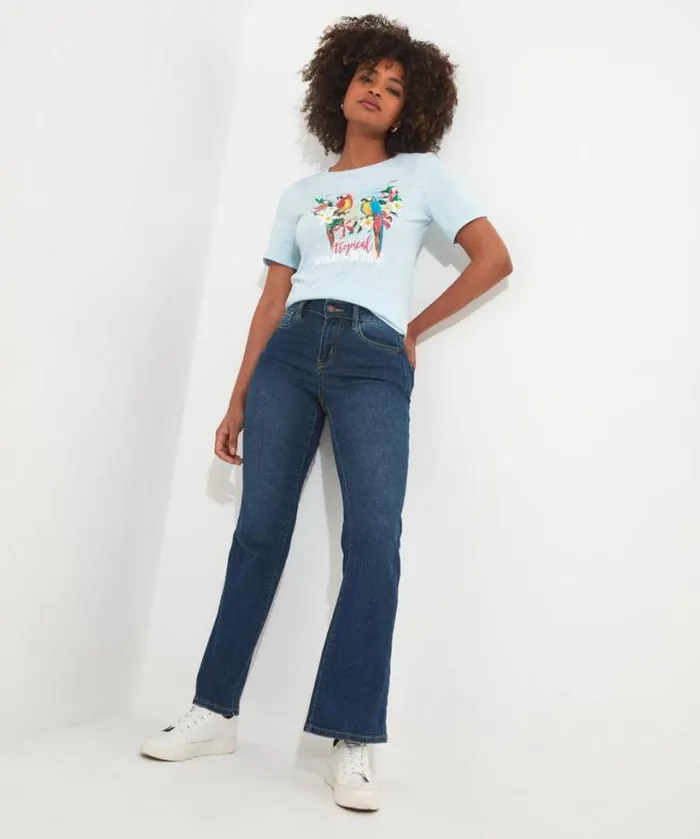 Joe Browns Tops Tunics and Blouses Women Tropical Paradise Tee Blue