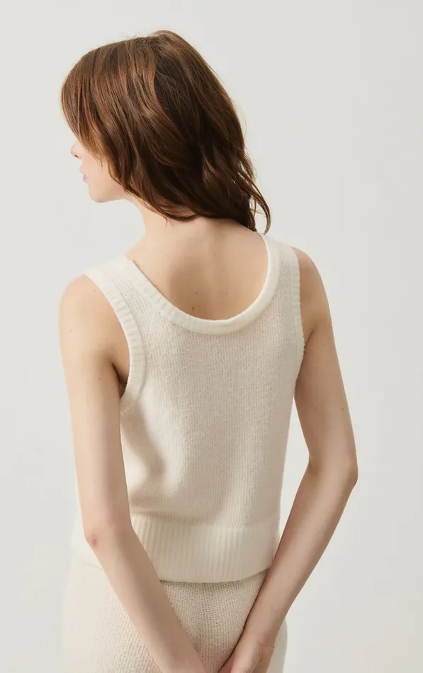 Jumper Blimy Ecru Women American Vintage Jumpers and Cardigans