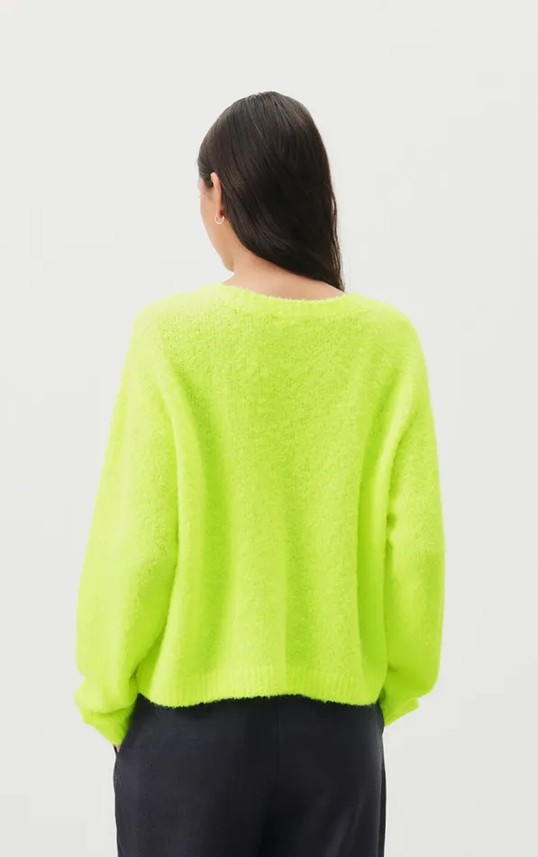 Jumper Cikoya Neon Yellow Women American Vintage Jumpers and Cardigans Jumper Cikoya Neon Yellow Women American Vintage Jumpers and Cardigans