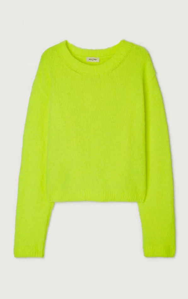 Jumper Cikoya Neon Yellow Women American Vintage Jumpers and Cardigans Jumper Cikoya Neon Yellow Women American Vintage Jumpers and Cardigans