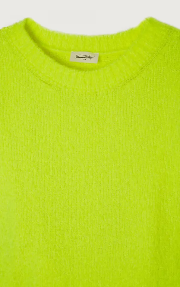 Jumper Cikoya Neon Yellow Women American Vintage Jumpers and Cardigans Jumper Cikoya Neon Yellow Women American Vintage Jumpers and Cardigans