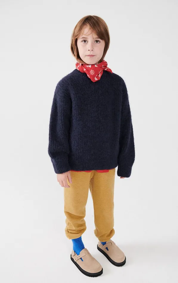 Jumper East Melange Navy Kids American Vintage Jumpers and Cardigans Jumper East Melange Navy Kids American Vintage Jumpers and Cardigans