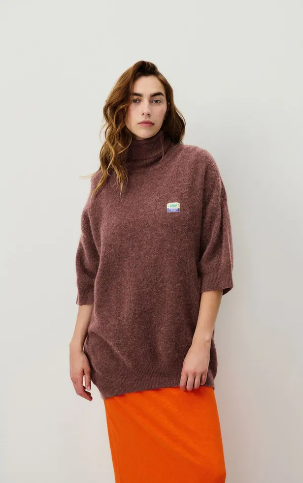 Jumper Vitow Choco Black Melange Women American Vintage Jumpers and Cardigans