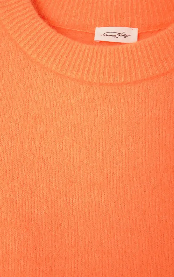Jumper Vitow Fluorescent Carrot Melange Women American Vintage Jumpers and Cardigans