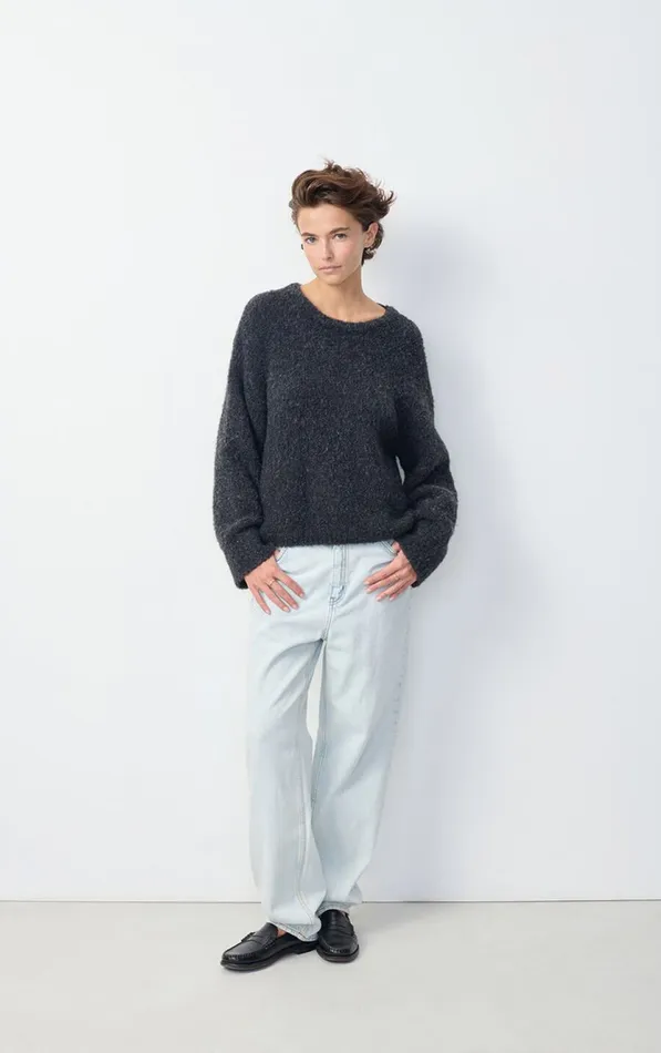 Jumper Zolly Melange Charcoal Women American Vintage Jumpers and Cardigans Jumper Zolly Melange Charcoal Women American Vintage Jumpers and Cardigans