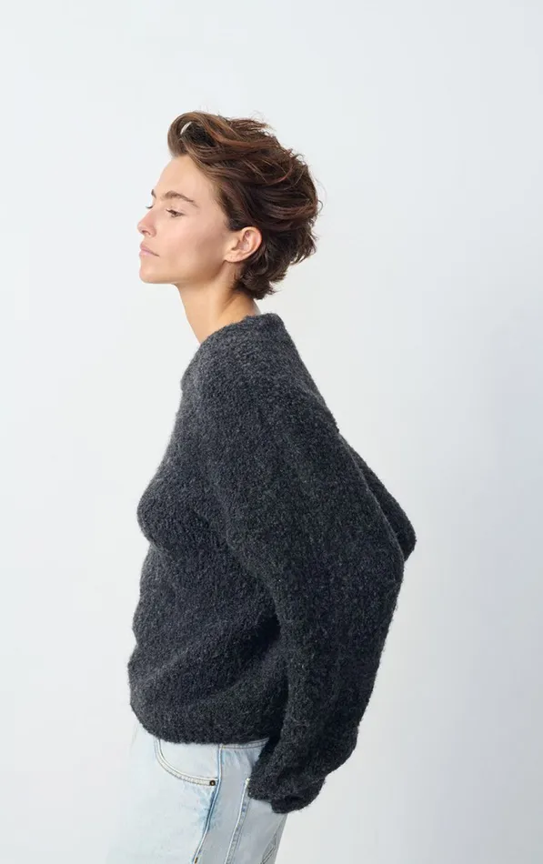Jumper Zolly Melange Charcoal Women American Vintage Jumpers and Cardigans Jumper Zolly Melange Charcoal Women American Vintage Jumpers and Cardigans