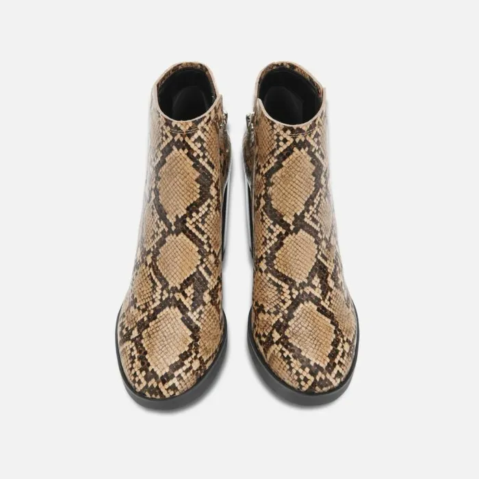 Justin Snake Print Heeled Bootie With Polar Grip Toffee Women Kenneth Cole Boots Booties