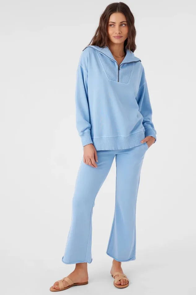 KARMA FRENCH TERRY HALF ZIP PULLOVER Chambray Women O039NEILL Collections