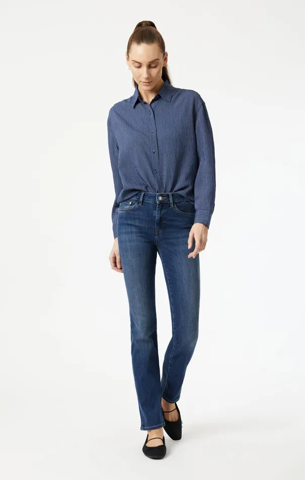 Kendra High Rise Straight Leg In Indigo Supersoft Women Mavi Jeans Denim