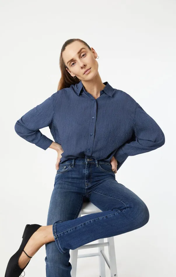 Kendra High Rise Straight Leg In Indigo Supersoft Women Mavi Jeans Denim