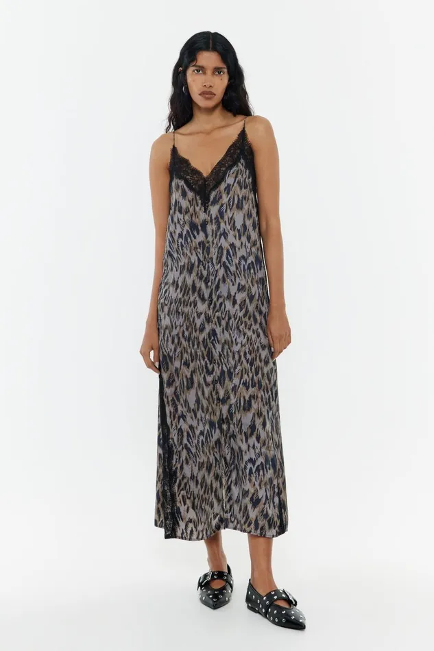 Khaki Plumancha Lace Strappy Dress Plumancha Khaki Women Bimba Y Lola Dresses And Jumpsuits