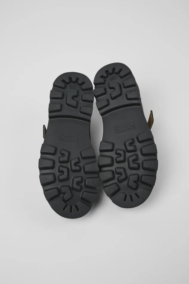 Kids Brutus Black Leather Shoes For Kids Camper Ballerinas