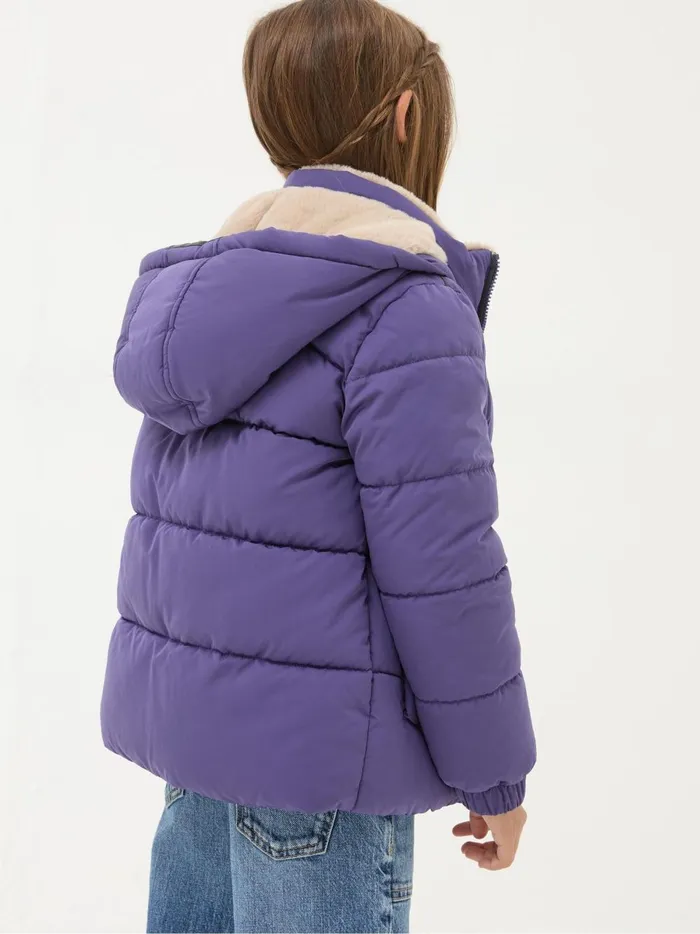 Kids Coats and Jackets Fat Face Everly Purple Padded Jacket