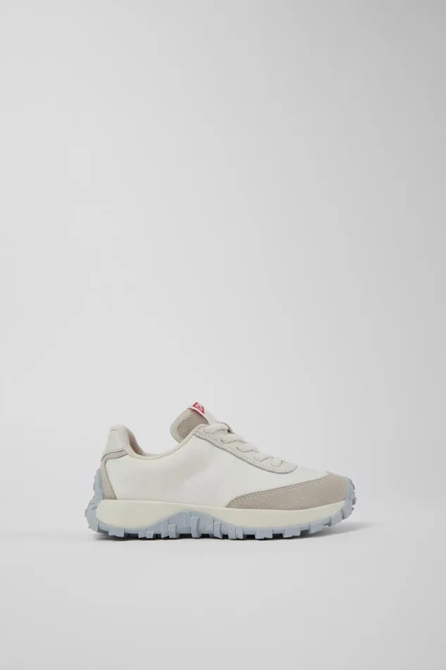 Kids Drift Trail White TextileNubuck Sneaker Camper Sneakers