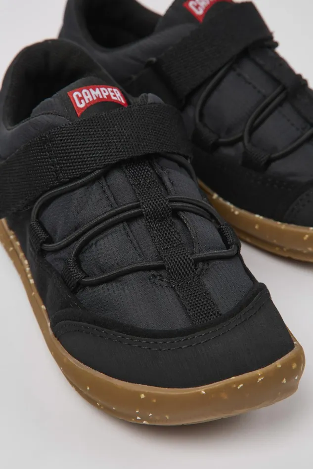 Kids Ergo Black Textile Shoes For Kids Camper Sneakers