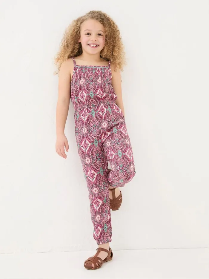 Kids Jumpsuits and Playsuits Fat Face Purple Paisley Print Jumpsuit