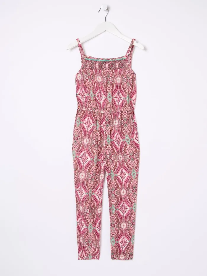 Kids Jumpsuits and Playsuits Fat Face Purple Paisley Print Jumpsuit