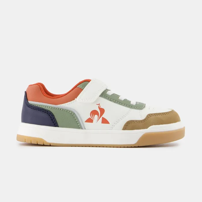 Kids Le Coq Sportif Kid CHAUSSURES ENFANT Shoes LCS COURT BREAKER PS Kids Optical Whiteorange