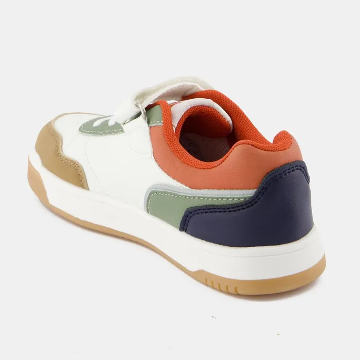 Kids Le Coq Sportif Kid CHAUSSURES ENFANT Shoes LCS COURT BREAKER PS Kids Optical Whiteorange