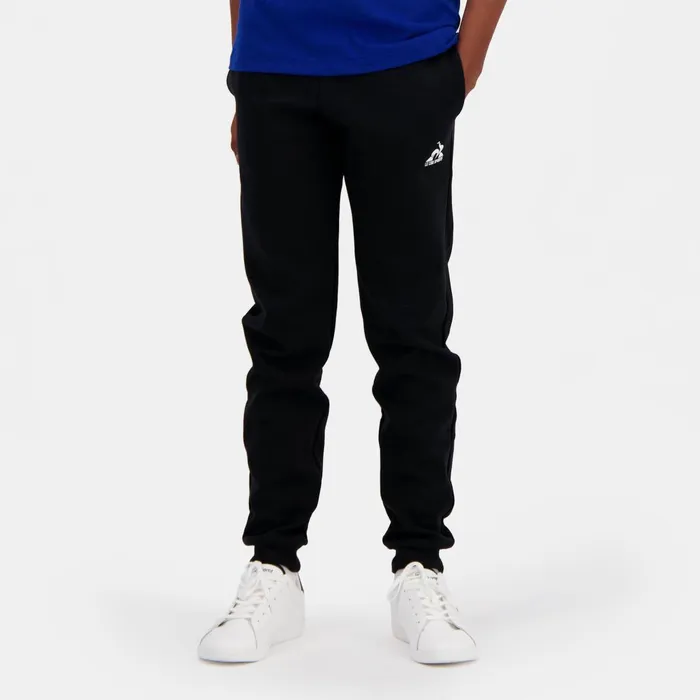 Kids Le Coq Sportif Trousers Essentiels Trousers Slim Kids Black