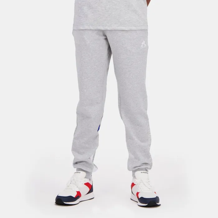 Kids Le Coq Sportif Trousers Tricolore Pantalon Gris Enfant