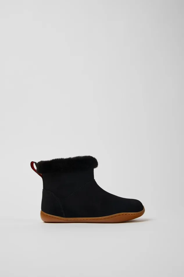 Kids Peu Black Nubuck Boots For Kids Camper Boots Kids Peu Black Nubuck Boots For Kids Camper Boots