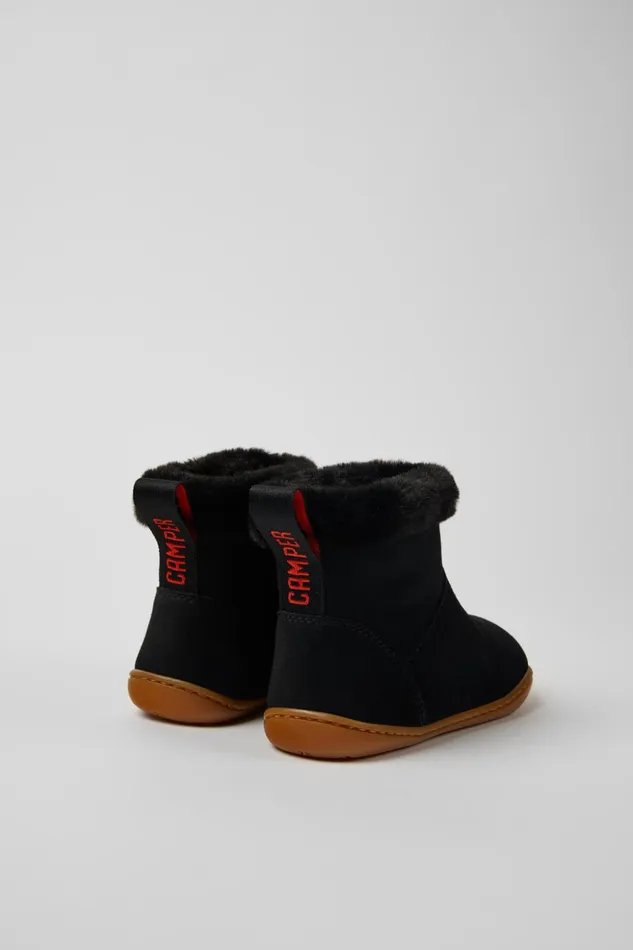 Kids Peu Black Nubuck Boots For Kids Camper Boots Kids Peu Black Nubuck Boots For Kids Camper Boots