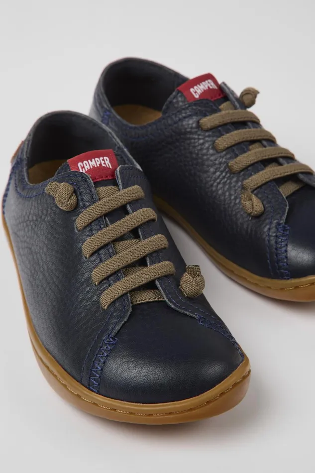 Kids Peu Blue Leather Kids039 Shoes Camper Casual Shoes