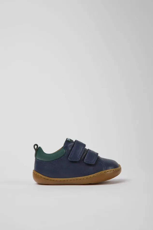 Kids Peu Dark Blue Leather Shoes For Kids Camper Sneakers Kids Peu Dark Blue Leather Shoes For Kids Camper Sneakers