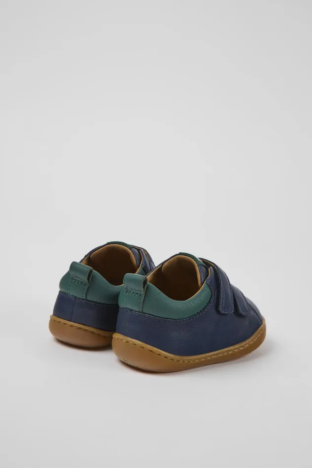Kids Peu Dark Blue Leather Shoes For Kids Camper Sneakers Kids Peu Dark Blue Leather Shoes For Kids Camper Sneakers