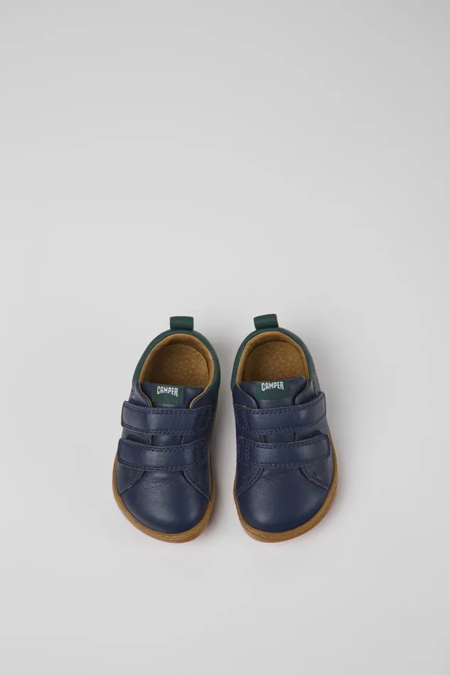 Kids Peu Dark Blue Leather Shoes For Kids Camper Sneakers Kids Peu Dark Blue Leather Shoes For Kids Camper Sneakers