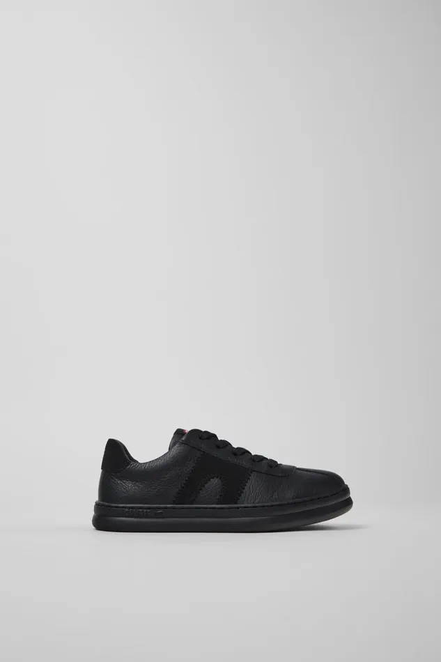 Kids Runner Black Leather And Nubuck Sneakers For Kids Camper Sneakers Kids Runner Black Leather And Nubuck Sneakers For Kids Camper Sneakers