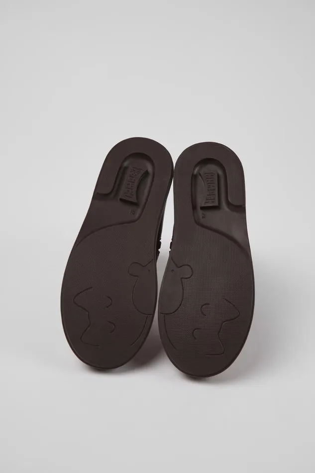 Kids Twins Burgundy Leather Ankle Boots For Kids Camper Boots Kids Twins Burgundy Leather Ankle Boots For Kids Camper Boots