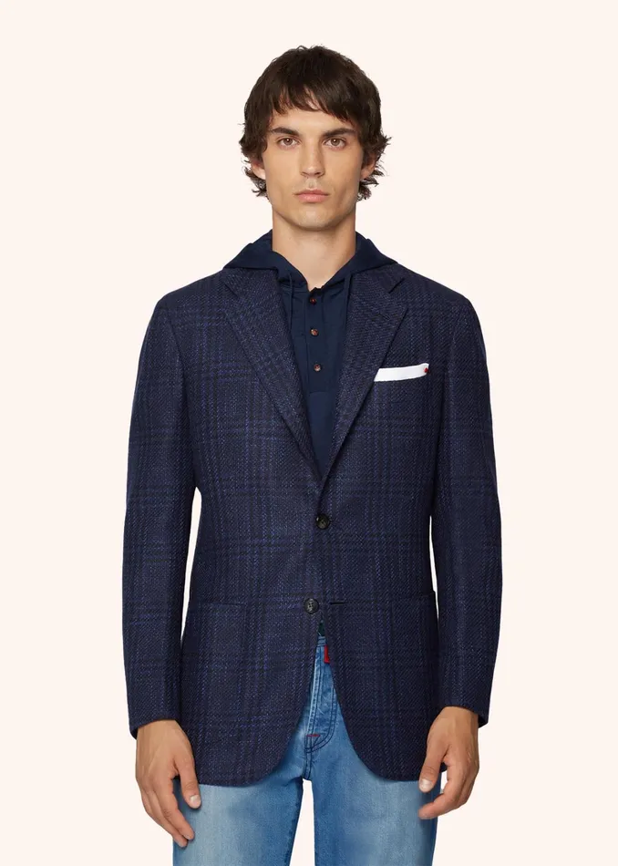 Kiton Jackets CHECKED WOOL BLEND JACKET 8211 Men Kiton Jackets CHECKED WOOL BLEND JACKET 8211 Men