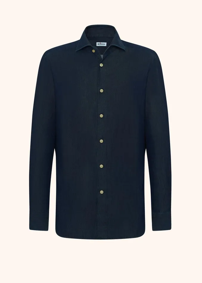 Kiton Shirts CASUAL DENIM SHIRT 8211 Men