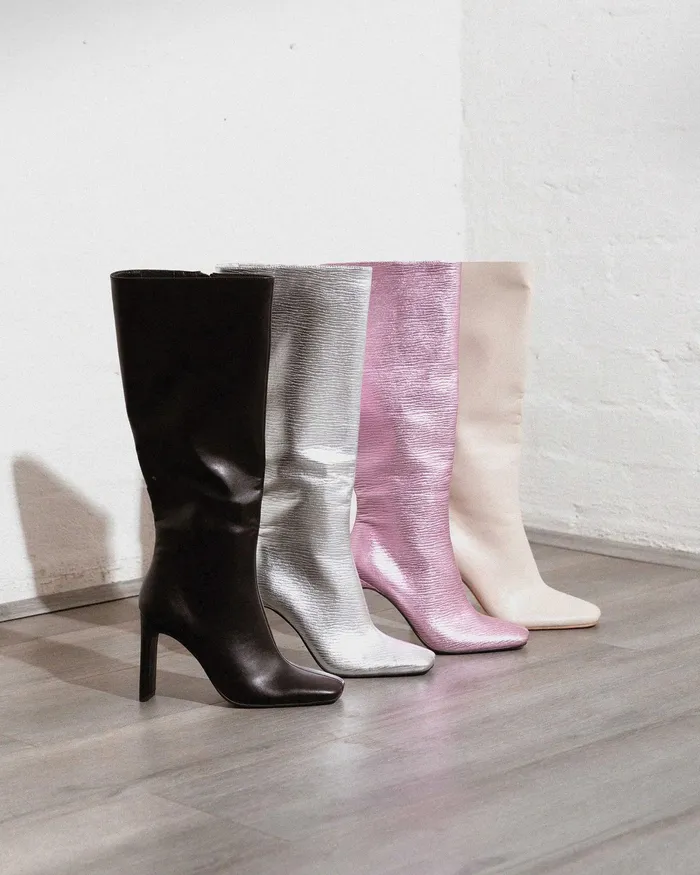Knee High Boots ZODIAK PINK METALLIC NOVO Shoes Women