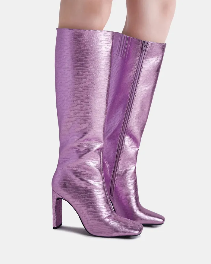 Knee High Boots ZODIAK PINK METALLIC NOVO Shoes Women