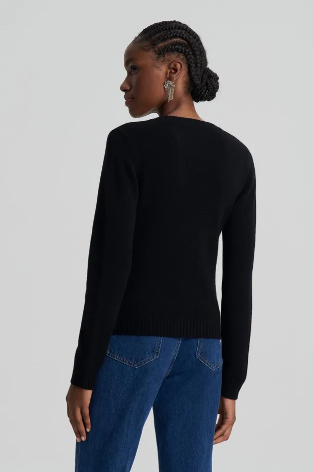 Knitwear Women Scanlan Theodore CASHMERE V Black Knitwear Women Scanlan Theodore CASHMERE V Black