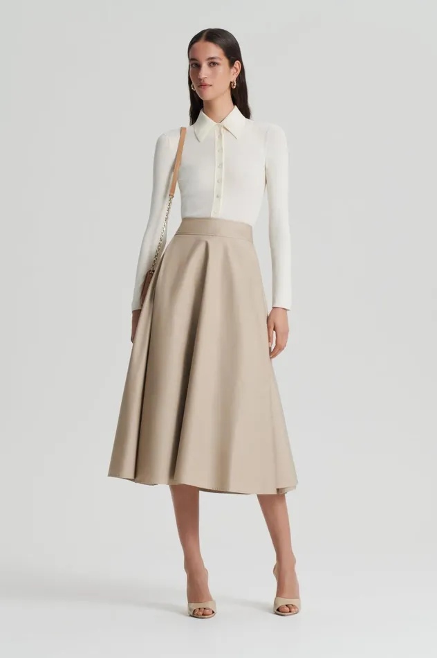 Knitwear Women Scanlan Theodore KNIT SHIRT Cream